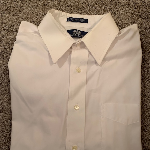 stafford white dress shirts White mens dress shirt
